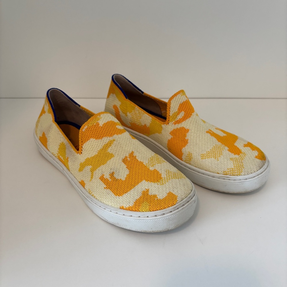 Rothy's yellow camo Slip-On sneakers‎ kids 2